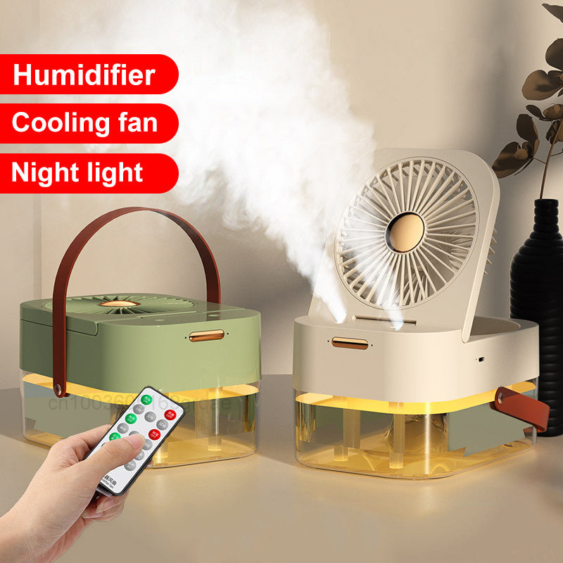 Humidifier Spray Fan Portable Fan Air Cooler Air Humidifier USB Mist Fan Desktop Fan With Night Light For Summer Home Appliance